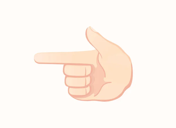 Hand Index Pointing Left Icon Hand Gesture Emoji Vector Illustration — Stock Vector
