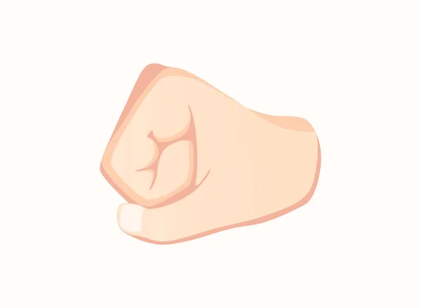 Linke Faust Ikone Emoji Vektorillustration Mit Handgesten — Stockvektor