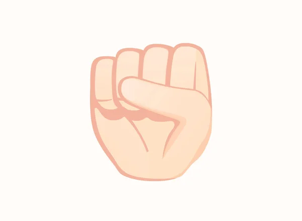 Raised Fist Icon Hand Gesture Emoji Vector Illustration — Stock Vector