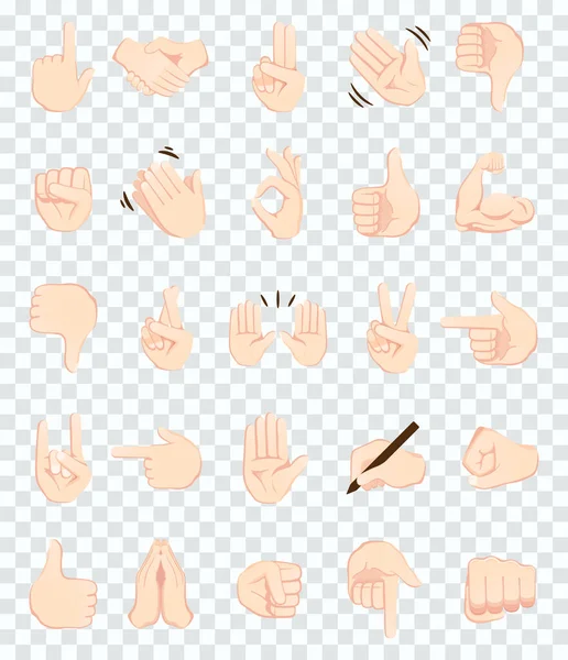 Hand Emoji Icon Set Hands Gestures Hand Emoticons Vector Illustration Hello  Thumb Up Waving Applause Handshake Etc High-Res Vector Graphic - Getty  Images