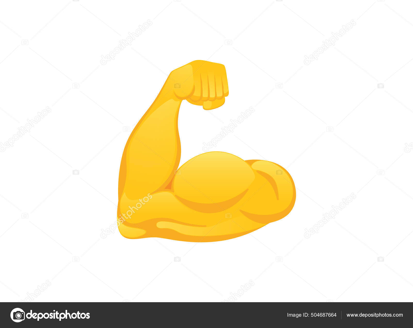 Icono Bíceps Flexionado Mano Gesto Emoji Vector Ilustración vector