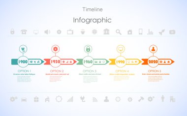 zaman çizelgesi Infographic vektör