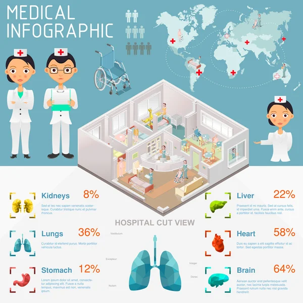 Medical Infographic vector — Stock Illustration Medical Infographic vector Royalty Free Stock Illustrations