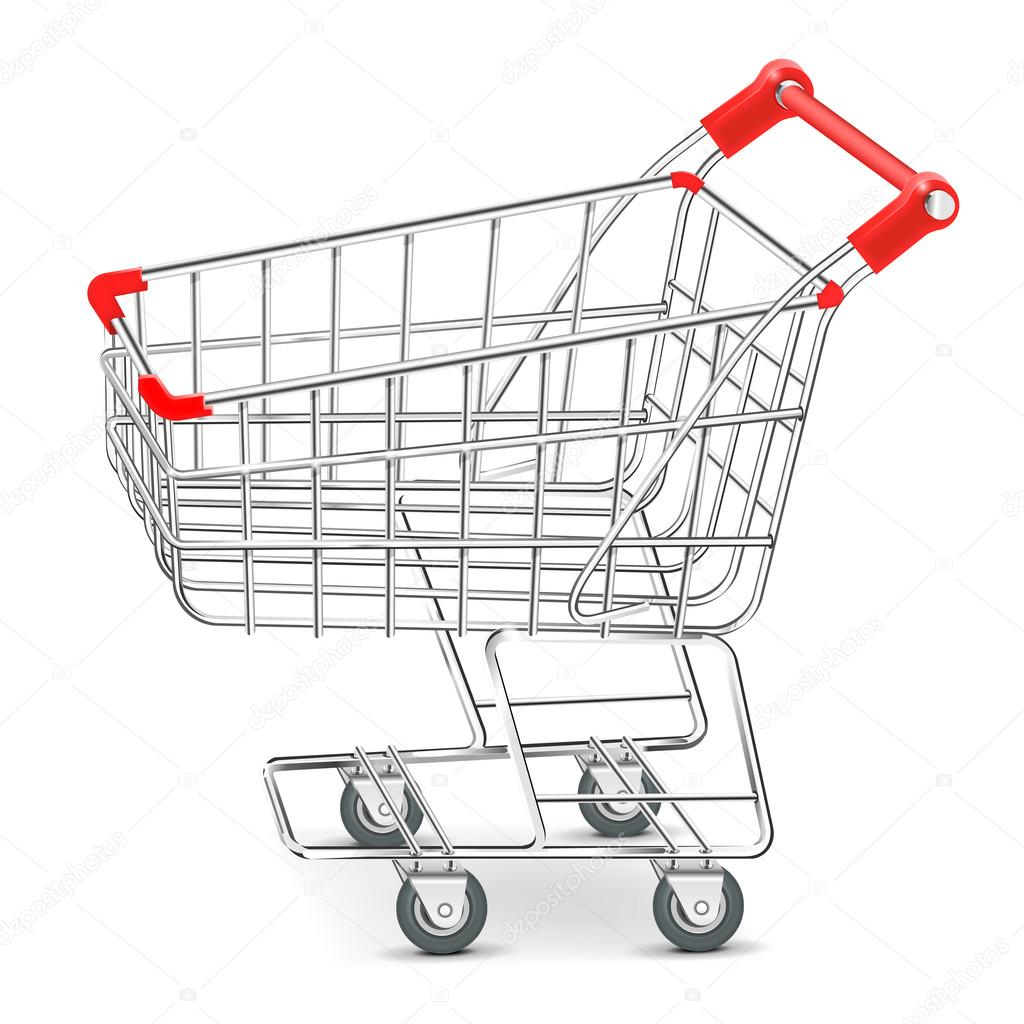 Shopping  supermarket cart Vector