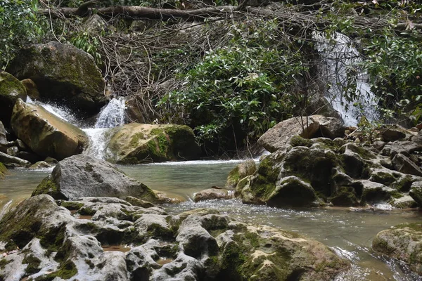 Wasserfall Tropenwald Myanmar Burma — Stockfoto