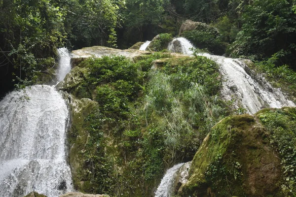 Wasserfall Tropenwald Myanmar Burma — Stockfoto