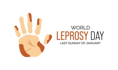 Vector illustration on the theme of World Leprosy Eradication or Hansen's disease day observed each year on last Sunday of January across the globe. clipart
