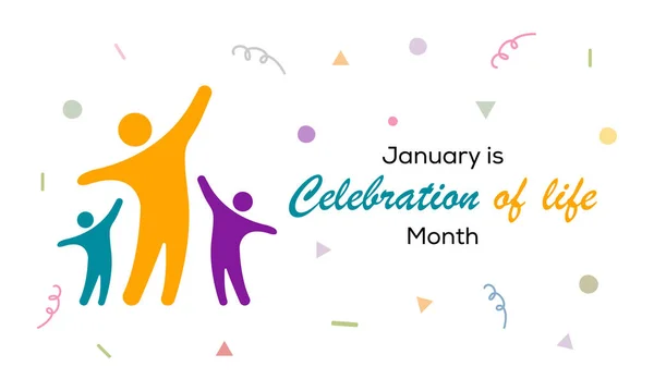 Vector Illustration Theme Celebration Life Month Observed Each Year January — Stock Vector