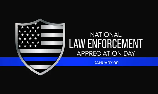 Vector Illustration Theme National Law Enforcement Appreciation Day Observed Each — Stock Vector