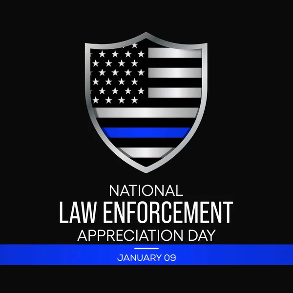 Vector Illustration Theme National Law Enforcement Appreciation Day Observed Each — Stock Vector