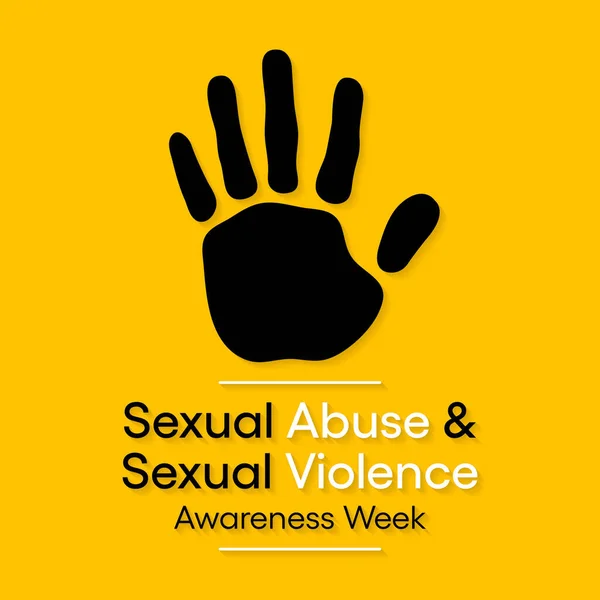 Vector Illustratie Het Thema Van Seksueel Misbruik Seksueel Geweld Week — Stockvector