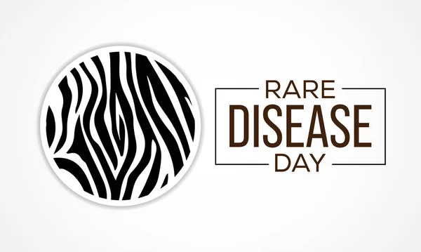 질병의 Rare Disease Day 질병에 경각심을 높이고 치료와 의학적 표현의 — 스톡 벡터