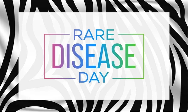 질병의 Rare Disease Day 질병에 경각심을 높이고 치료와 의학적 표현의 — 스톡 벡터
