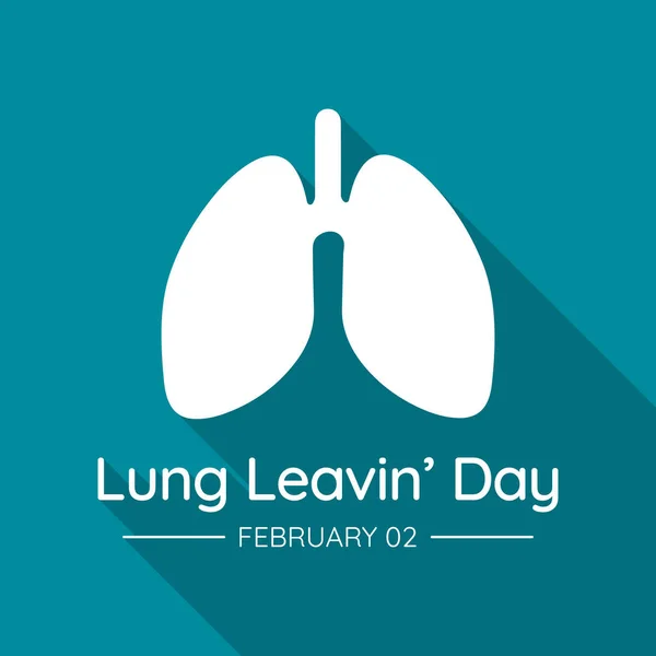 Ulusal Lung Leavin Günü Mezotelyoma Teması Üzerine Her Yıl Şubat — Stok Vektör