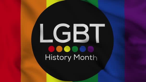 Seamless Repeating Video Animation Theme Lgbtq History Month Observed Each — Stock Video