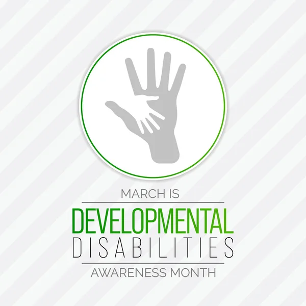 Ilustracja Wektorowa Temat Miesiąca Świadomości Niepełnosprawności Rozwojowej Grupy Chorób Powodu — Wektor stockowy