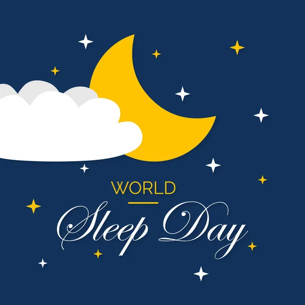 Światowy Dzień Snu Jest Corocznym Wydarzeniem Obchodzonym Każdego Roku Marcu — Wektor stockowy