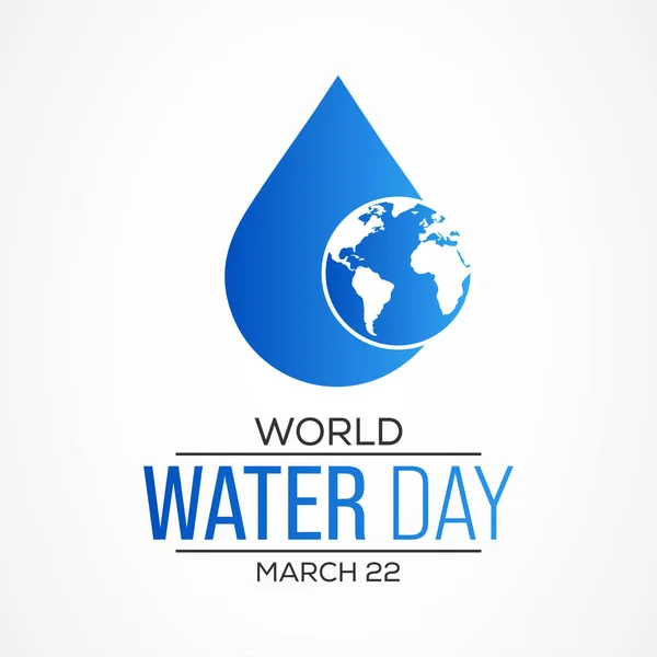 Wereldwaterdag Een Jaarlijkse Observatiedag Die Het Belang Van Zoet Water — Stockvector