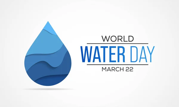 Wereldwaterdag Een Jaarlijkse Observatiedag Die Het Belang Van Zoet Water — Stockvector