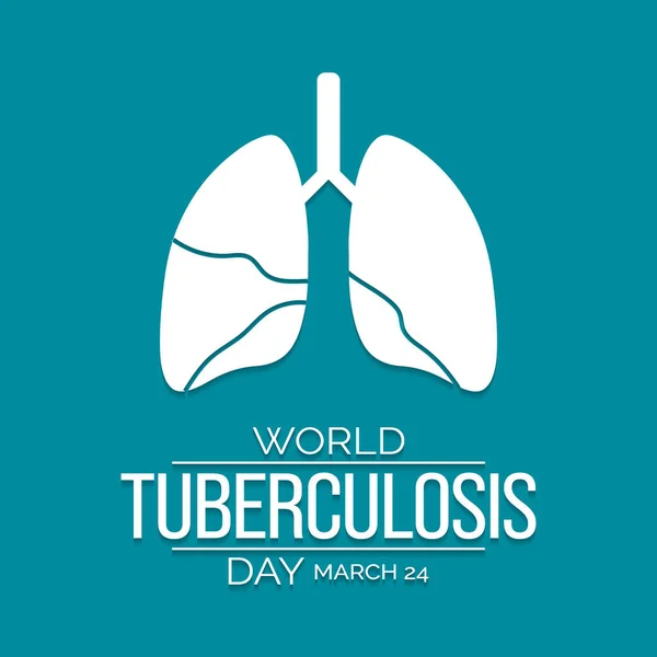 Giornata Mondiale Della Tubercolosi Celebrata Marzo Ogni Anno Scopo Sensibilizzare — Vettoriale Stock