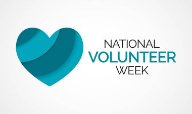 Ulusal Gönüllü Haftası temasına ilişkin vektör illümü Nisan 'ın üçüncü haftası boyunca her yıl gözlemlenmiştir.