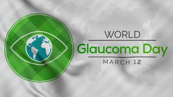 Animazione Video Sul Tema Della Giornata Mondiale Del Glaucoma Osservata — Video Stock