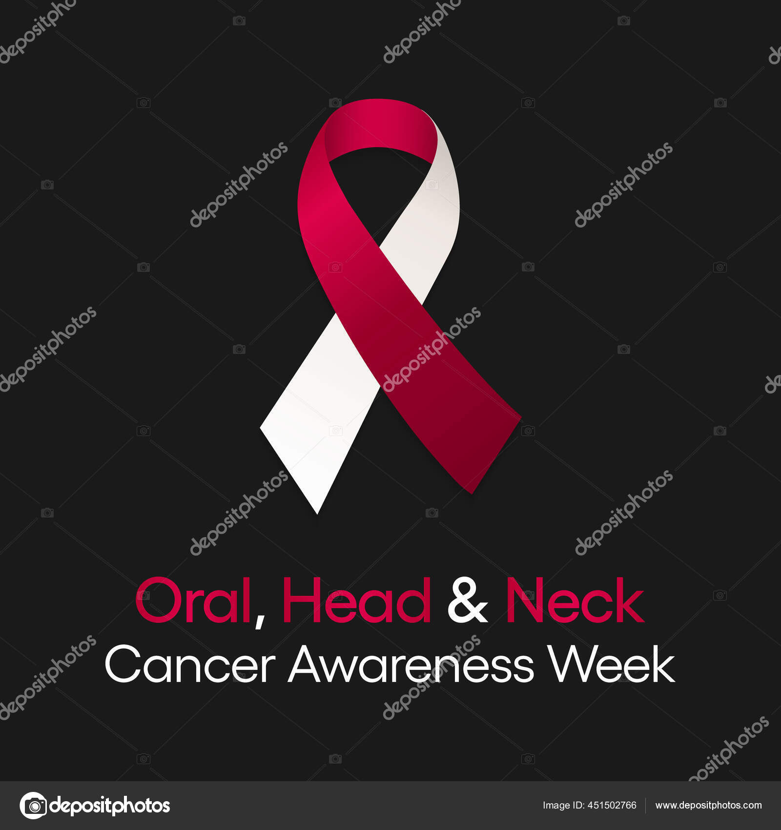 Vector Illustration Theme Oral Head Neck Cancer Awareness Week Observed
