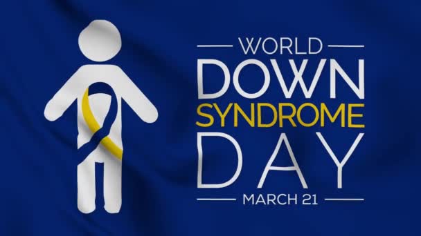 Der Welt Syndrom Tag Wird Jedes Jahr März Begangen Der — Stockvideo