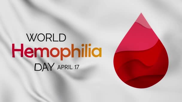 Video Animatie Het Thema Van World Hemophilia Dag Waargenomen Elk — Stockvideo