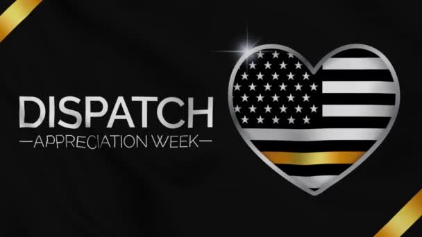 Video Animation Theme Dispatch Appreciation Week Observed Each Year April — Stock Video