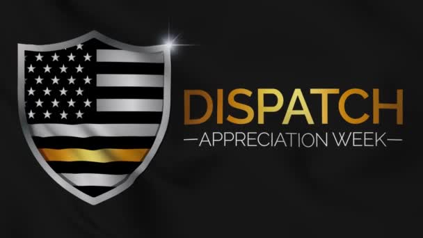 Video Animatie Het Thema Van Dispatch Appreciatie Week Waargenomen Elk — Stockvideo