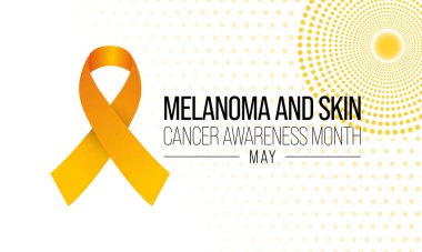 Melanoma ve cilt kanseri her yıl Mayıs ayında gözlemlenen ultraviyole ışınlara (UV) maruz kalma, en ölümcül cilt kanseri türü olan melanom vakalarının çoğuna neden olur. Vektör illüstrasyonu.