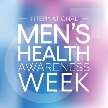 Erkekler sağlık haftası her yıl Haziran ayında gözlemlenmekte olup, erkekler için sağlık hizmetleri hakkındaki farkındalığı artırmak ve çocukları sağlıklı yaşam kararlarını uygulamaya ve uygulamaya teşvik etmeye odaklanmak için kullanılmaktadır. Vektör sanatı.