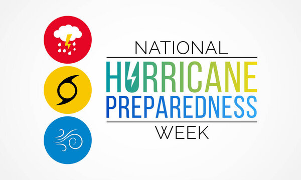 Неделя готовности к ураганам отмечается каждый год в мае. это попытка информировать общественность об опасностях урагана и распространять знания, которые могут быть использованы для подготовки и принятия мер. Вектор