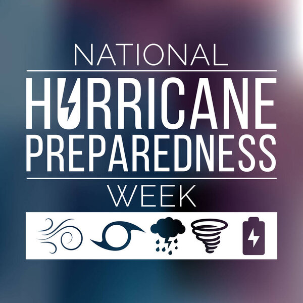 Неделя готовности к ураганам отмечается каждый год в мае. это попытка информировать общественность об опасностях урагана и распространять знания, которые могут быть использованы для подготовки и принятия мер. Вектор