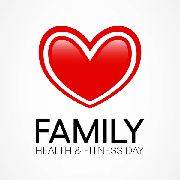 Vektorillustration Zum Thema Familiengesundheit Und Fitness Tag Der Jedes Jahr — Stockvektor