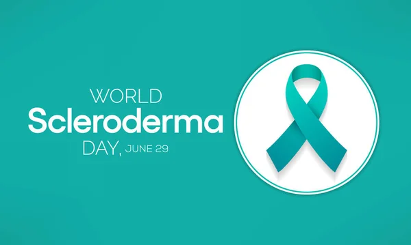 Giornata Mondiale Della Sclerodermia Viene Osservato Ogni Anno Giugno Una — Vettoriale Stock
