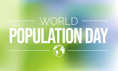 Dünya Nüfus Günü, küresel nüfus sorunları hakkında farkındalığı artırmayı amaçlayan 11 Temmuz 'da her yıl kutlanıyor. Vektör illüstrasyonu.