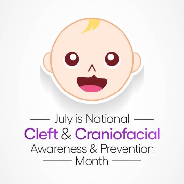 Ulusal Yarık ve Kafatası Farkındalığı ve Önleme Ayı her yıl Temmuz ayında gözlemlenir, bebek dudağı ya da ağzı hamilelik sırasında düzgün şekillenmediğinde meydana gelen doğum kusurları.
