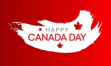 Her yıl 1 Temmuz 'da Kanada Günü teması üzerine vektör illüstrasyonu. 