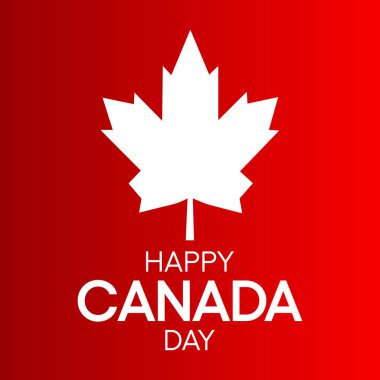 Her yıl 1 Temmuz 'da Kanada Günü teması üzerine vektör illüstrasyonu. 