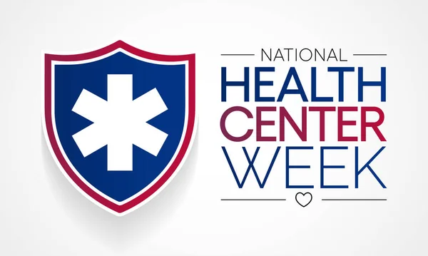 Semana Del Centro Nacional Salud Observa Cada Año Durante Agosto — Vector de stock