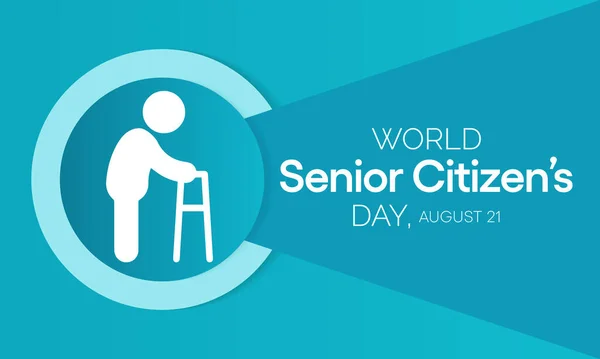 Παγκόσμια Ημέρα Ηλικιωμένων Πολιτών Γιορτάζεται Στις Αυγούστου Κάθε Χρόνο Είναι — Διανυσματικό Αρχείο