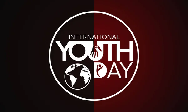 Hari Pemuda Internasional Diperingati Setiap Tahun Pada Agustus Tujuan Dari - Stok Vektor