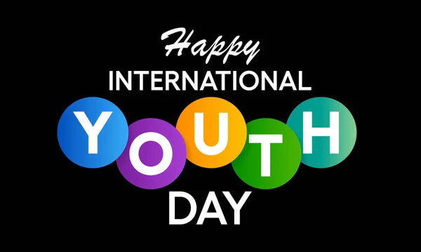 Hari Pemuda Internasional Diperingati Setiap Tahun Pada Agustus Tujuan Dari - Stok Vektor
