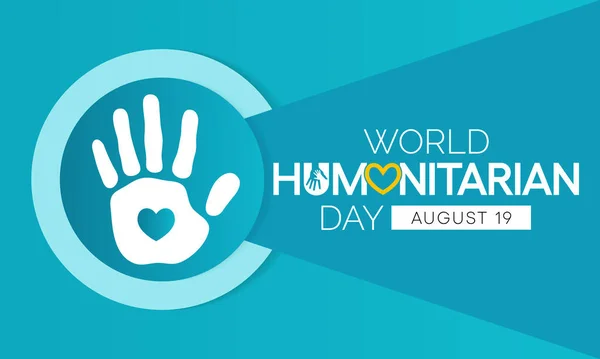 Dia Mundial Humanitário Whd Observado Todos Anos Agosto Dedicado Reconhecer —  Vetores de Stock