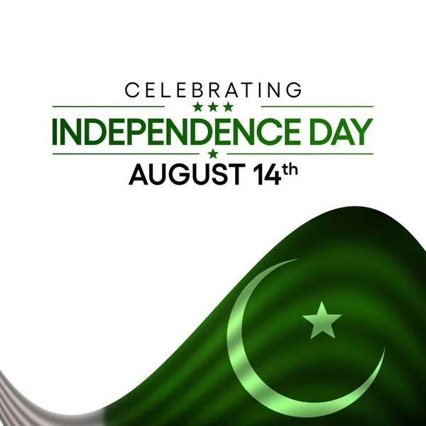 Dzień Niepodległości Pakistanu Jest Obchodzony Roku Dniu Sierpnia Obchodzi Rocznicę — Wektor stockowy