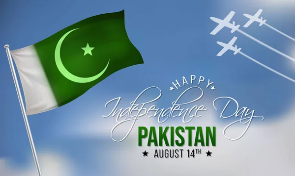 День Незалежності Пакистану Відзначається Щороку Серпня Річницю Поділу Субконтиненту Дві — стоковий вектор
