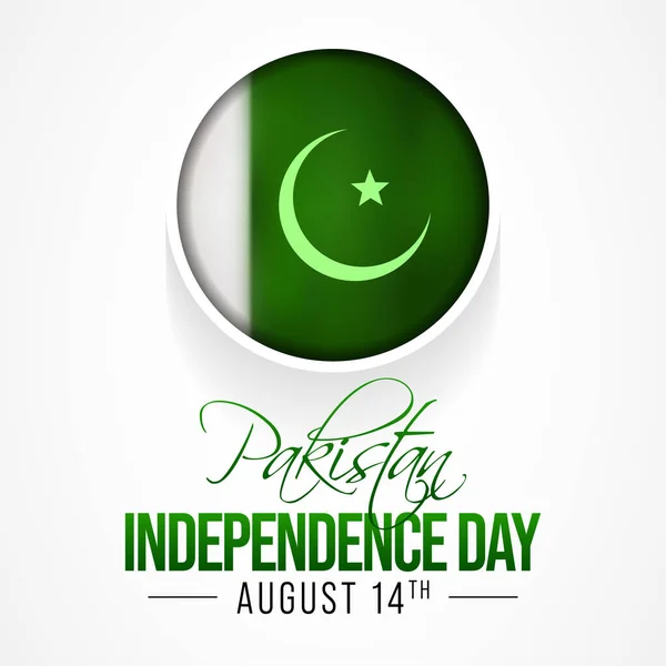 День Незалежності Пакистану Відзначається Щороку Серпня Річницю Поділу Субконтиненту Дві — стоковий вектор