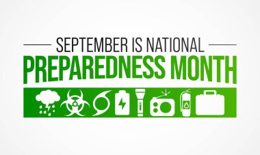 National Preparedness month (NPM) is observed every year in September,  to promote family and community disaster planning now and throughout the year. vector illustration